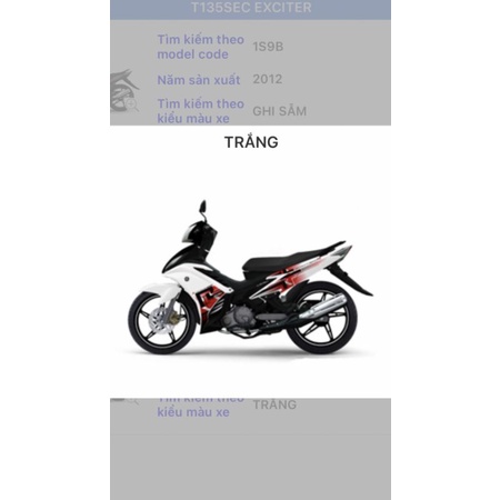 [YAMAHA] ỐP ĐẦU TRƯỚC EXCITER 4 SỐ MÀU TRẮNG