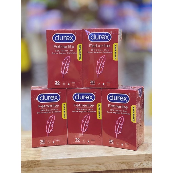 Bao cao su Durex Fetherlite của Úc Hộp 30 cái - Siêu mỏng, an toàn