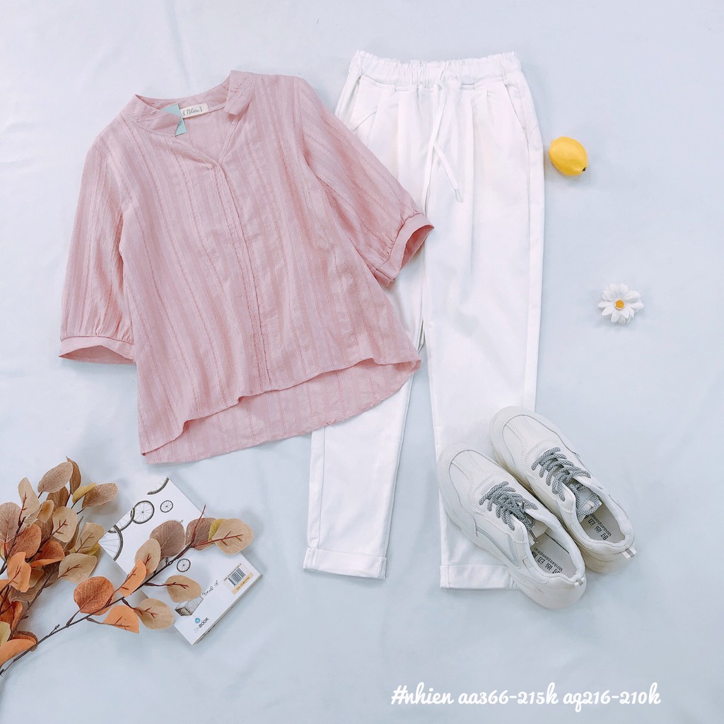 [Mã FADIRECT20 giảm 20K đơn 150K] Quần Kaki Nữ Eo Chun Nhienvintage_ Aq216 | BigBuy360 - bigbuy360.vn