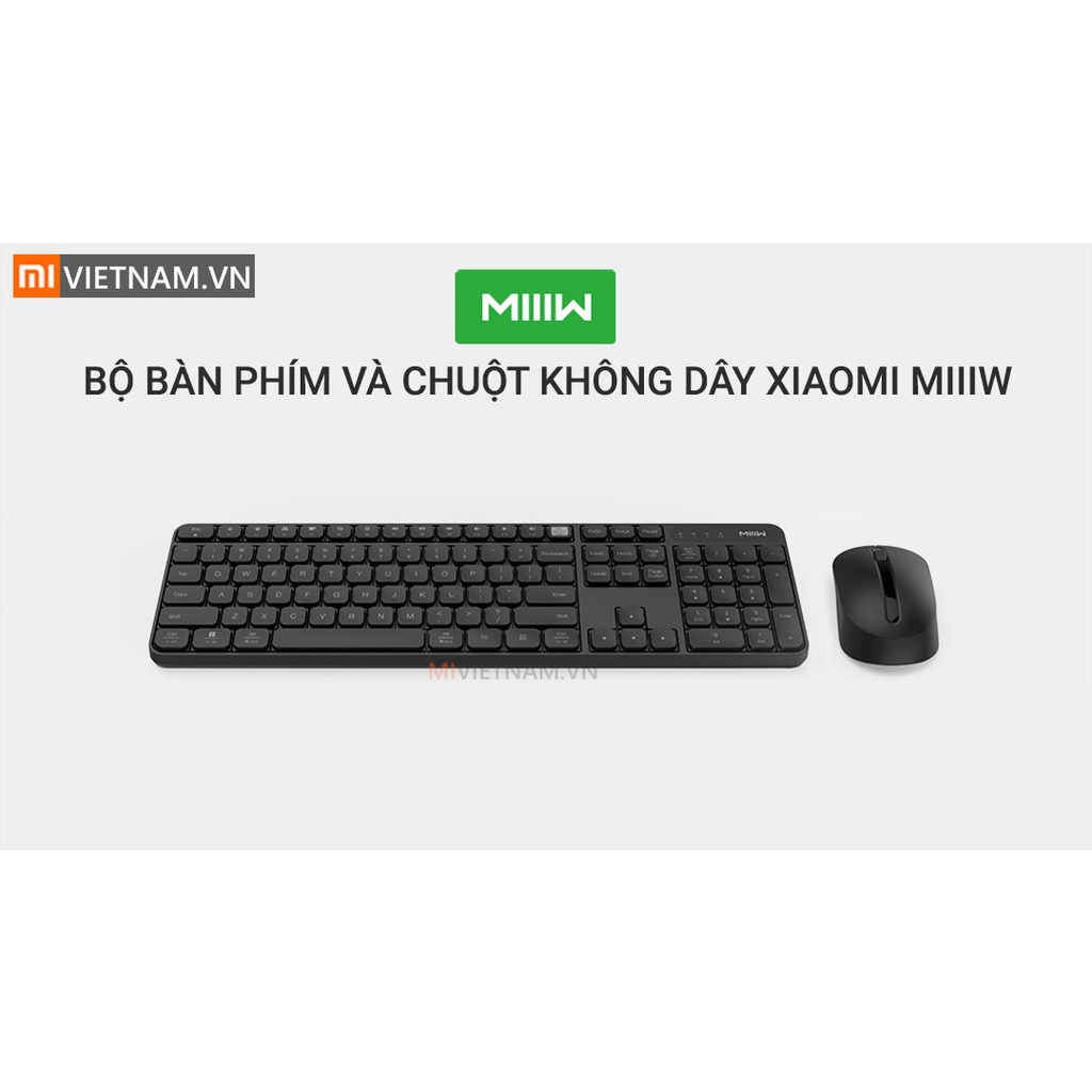 HỎA TỐC - Bộ Bàn Phím Chuột Văn Phòng Không Dây Xiaomi MIIIW - MWWC01 - Hàng Nhập Khẩu Fullbox