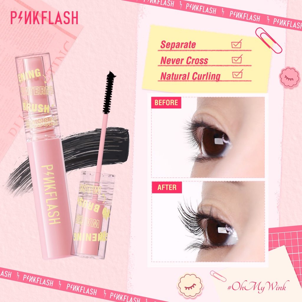 Pinkflash OhMyWink Fiber Filled Mascara Không giới hạn Lông mi không thấm nước Chống mồ hôi lâu dài