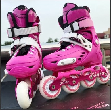 Giày trượt patin Slalom BKB chuyên nghiệp có thể điều chỉnh to nhỏ dành cho trẻ em và người lớn tặng CNV