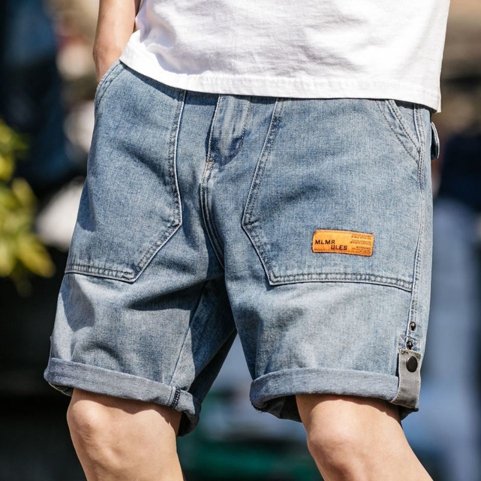 Quần Short Denim Ống Rộng Thời Trang Mùa Hè 2023 Cho Nam