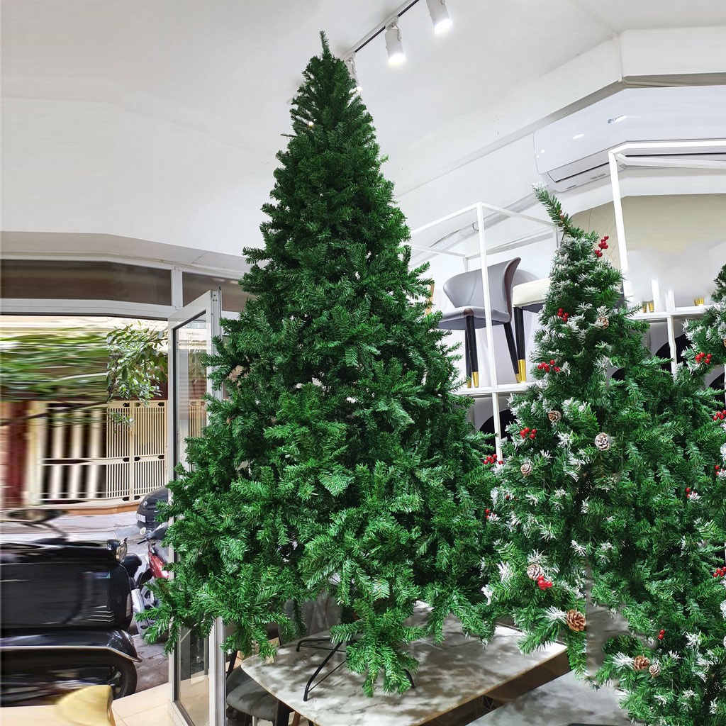 Cây thông noel 3m trang trí giáng sinh cho nhà cửa, phòng khách, phòng ngủ kèm dây kim tuyến và ngôi sao đẹp lung linh