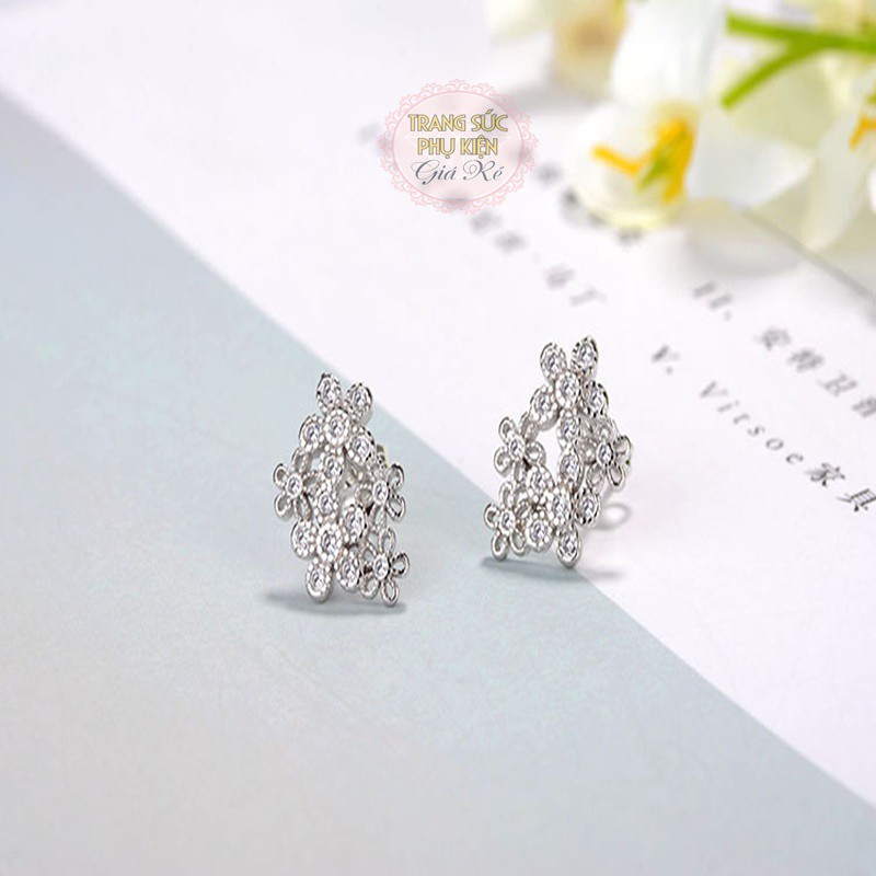 Hoa tai nữ hoa ghép HT147 cực xinh, S925