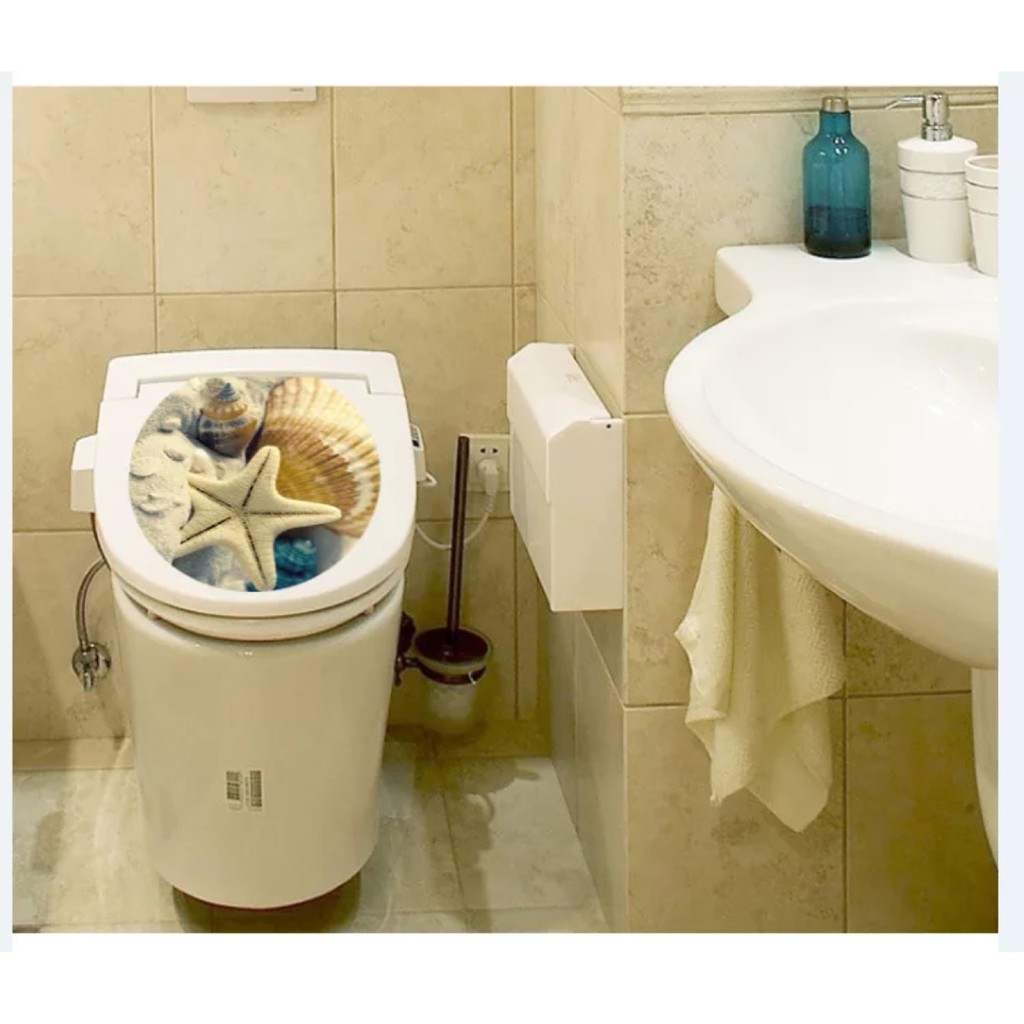 Decal dán toilet - sao biển