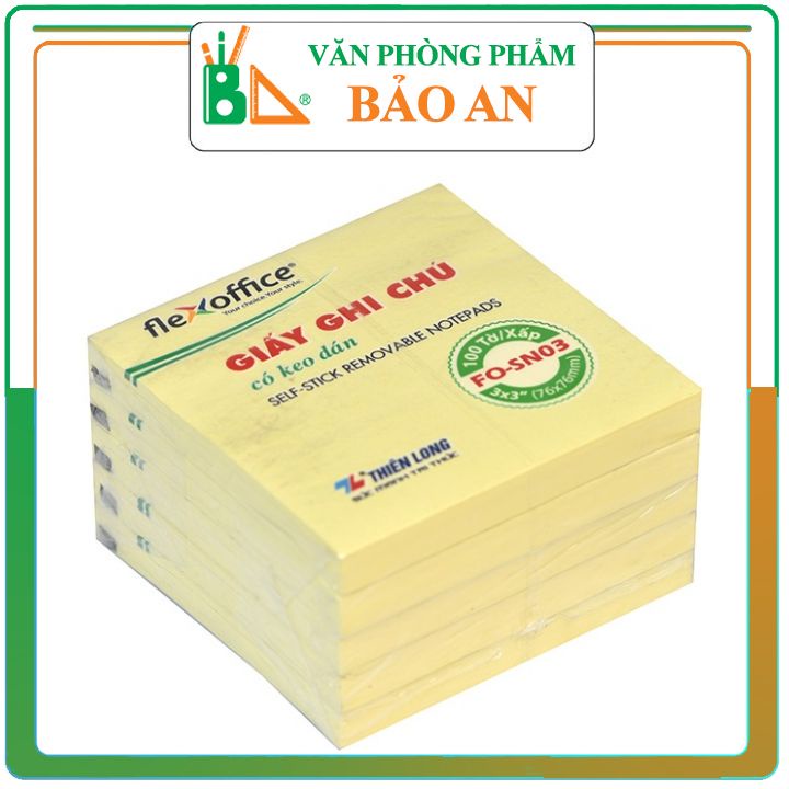 Giấy Ghi Chú 3x3 (76x76mm) Tự Dính Tiện Dụng Cho Văn Phòng