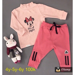 Bộ cotton nhung cổ 3 phân size nhí