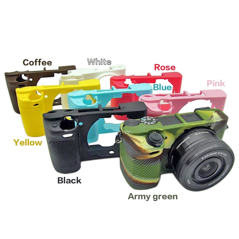 Vỏ máy ảnh cao su silicon mềm cho Sony A6300 ILCE-6300 A6400 ILCE-6400 A6100 ILCE-6100