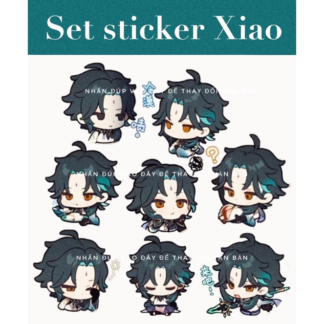 set sticker nhân vật xiao