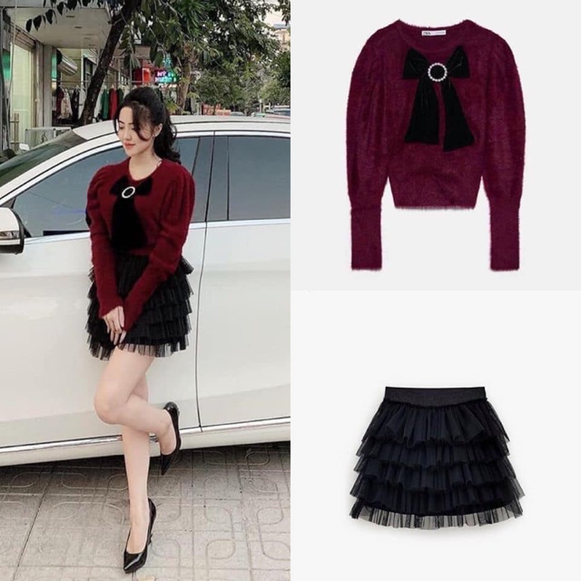 Sẵn chân váy zara kid auth sz 10