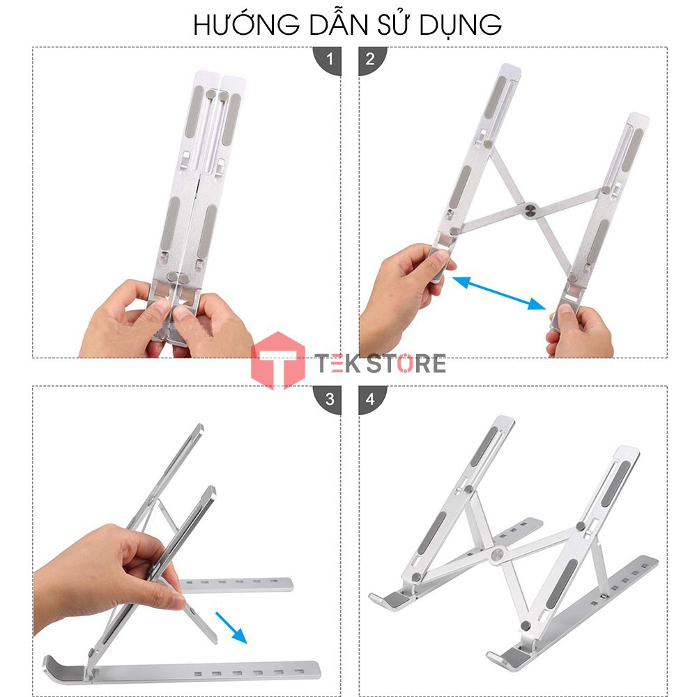 Giá đỡ Laptop - Macbook - Máy tính bảng gấp gọn cao cấp chống đau lưng, mỏi mắt, đau cổ, đau vai gáy | BigBuy360 - bigbuy360.vn