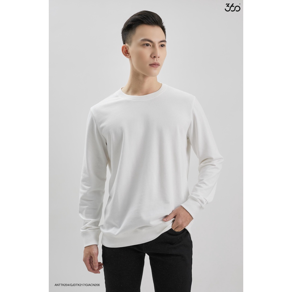 Áo nỉ trơn dài tay nam thương hiệu thời trang 360 Boutique chất liệu cao cấp 3 màu trung tính dễ phối đồ - ANTTK204 | BigBuy360 - bigbuy360.vn