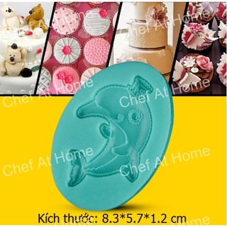 Khuôn silicon làm bánh fondant, rau câu hình cá heo vua