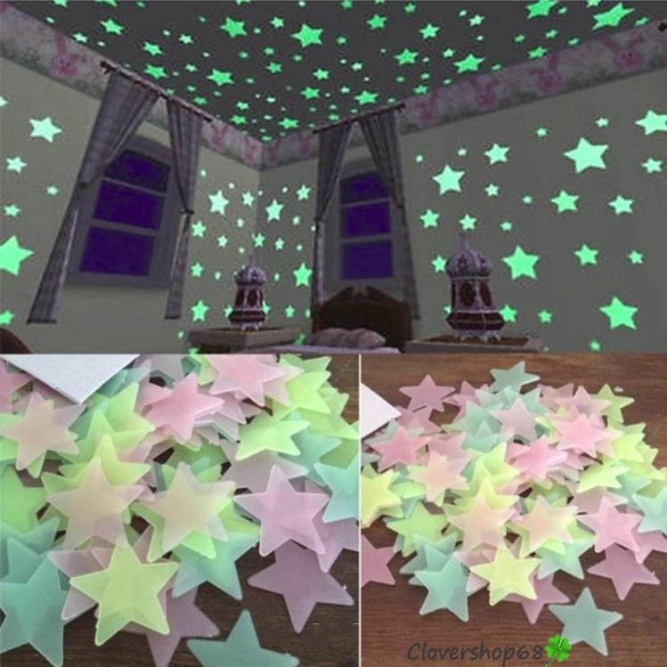 Sao dạ quang phát sáng - Túi sao dạ quang dán tường trang trí nhà cửa Molangshop | BigBuy360 - bigbuy360.vn