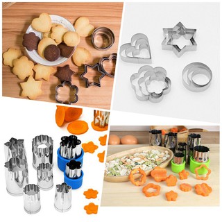 [Set 2 Cái] Khuôn Cắt Tạo Hình Bánh Quy, Rau Củ Quả Hoặc Dùng Chiên Trứng Chất Liệu Inox An Toàn