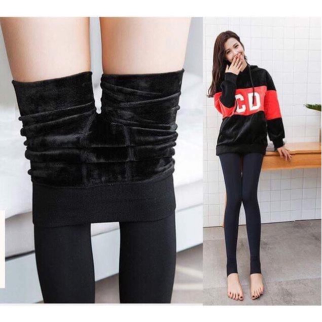 Quần legging Lót Lông Túi tím Siêu Ấm