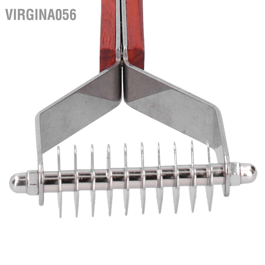 Virgina056 Lược chải tóc cho thú cưng Y Shape Undercoat Bàn chó mèo Gỗ Xử lý cạo lông Công cụ