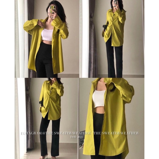 [New]ÁO SƠMI THÔ NẾN COLOR BLOCK DÀI TAY HOTTREND