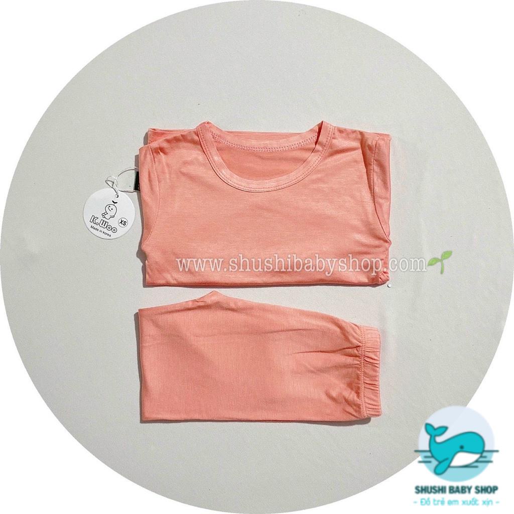 [Có sẵn] [FreeShip] [Ảnh thật] [Giá hủy diệt] Đồ Bộ Dài Tay K.woo/Minky Mom Thun Petit Mềm Mát Trơn Tụt Màu Trơn Siêu Má