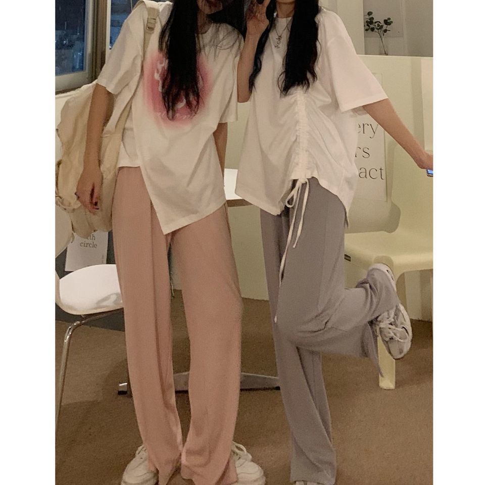 Áo Thun Tay Ngắn Cổ Tròn Hai Mặt Thiết Kế Bất Đối Xứng Thời Trang Mùa Hè Mới SIZE Lớn 30-80kg Cho Nữ