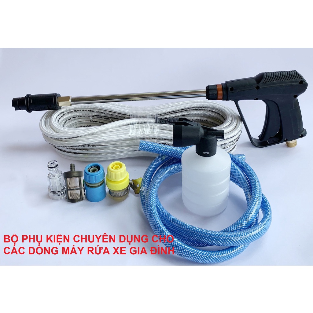 [FreeShipXTRA] COMBO BỘ Phụ Kiện đầy đủ Sử Dụng Cho Các Dòng Máy Bơm Nước Rửa Xe Gia Đình