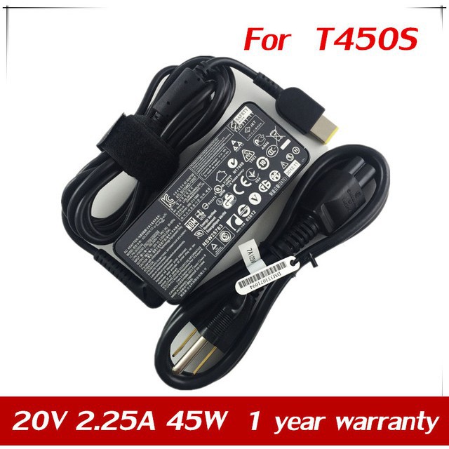 Sạc Laptop Lenovo Thinkpad E540 L540 L450 W550s 20V 2.25A vuông USB bảo hành 12 tháng