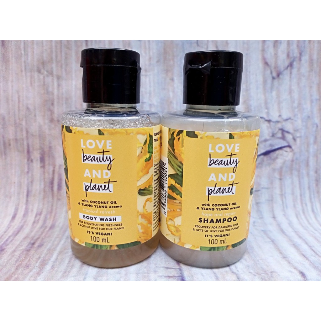 Dầu gội/Sữa tắm Love Beauty and Planet phục hồi hư tổn 100ml - Hàng công ty