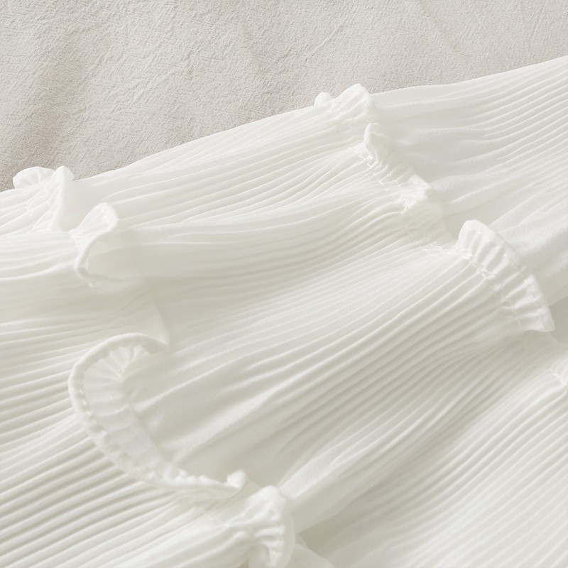 Chân váy ngắn 2 tầng xếp ly bồng bềnh ulzzang hai màu đen, trắng, chân váy ngắn 2 lớp vải voan | BigBuy360 - bigbuy360.vn