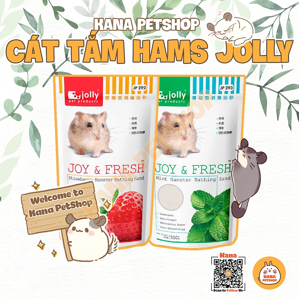 Cát Tắm JOLLY Cao Cấp Hamster FREESHIP Cát tắm Jolly Giúp Sạch Lông Diệt Khuẩn cho Hamster ...