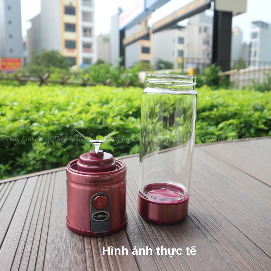 MÁY XAY SINH TỐ GELIGAO - XAY ĐƯỢC ĐÁ - MÁY XAY CẦM TAY MINI SẠC PIN CHÍNH HÃNG - BH 1 NĂM