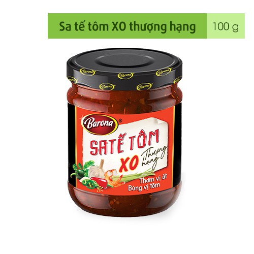 Combo 1 gói Xốt Barona Bún Bò Huế 80g, 1 gói Xốt Barona Hủ Tiếu Nam Vang 80g TẶNG 1 Hũ Sa tế XO Thượng hạng Barona 100g