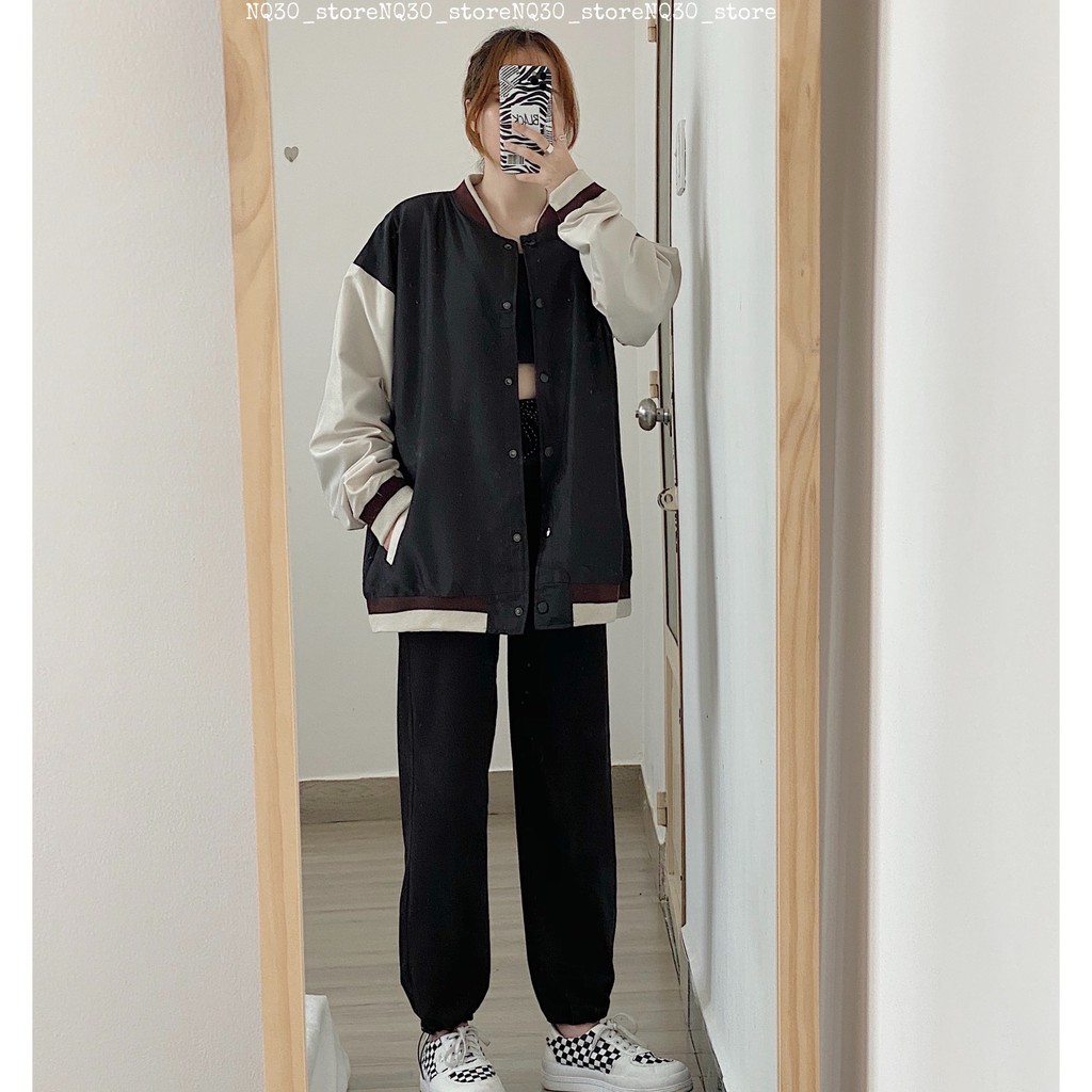 Áo Bomber Chất Dù Phối 2 Màu Nam Nữ Unisex | BigBuy360 - bigbuy360.vn