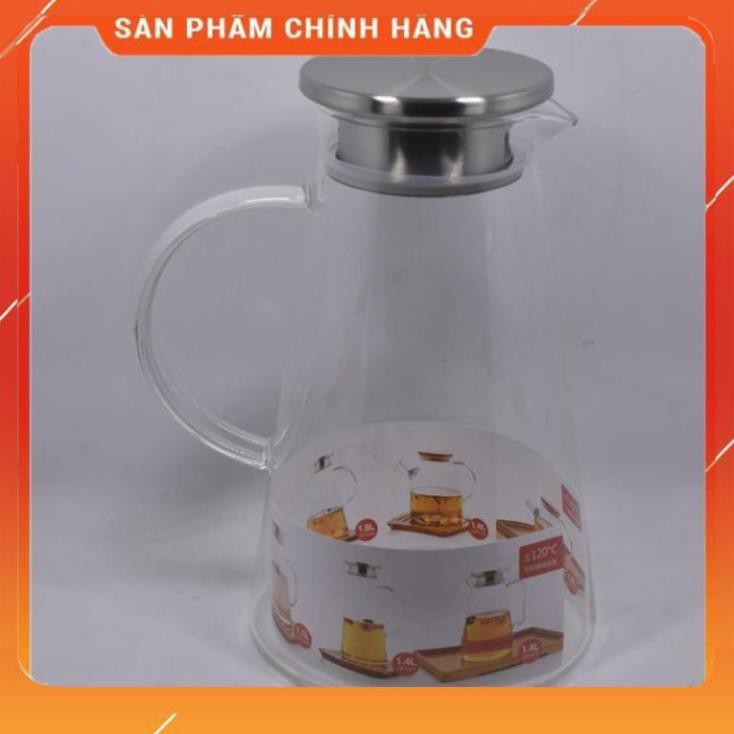 CHÍNH HÃNG -  Ấm pha trà Deli  inox 1800ml,bình pha trà thủy tinh ,bình ủ trà cao cấp,bình đựng nước 1800ml | BigBuy360 - bigbuy360.vn