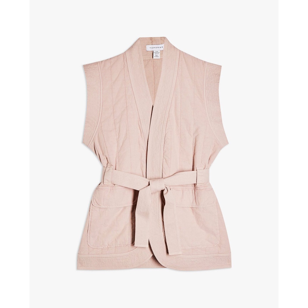 TOPSHOP - Áo khoác nữ không tay phối dây Rose Pink 11R24RROS-680
