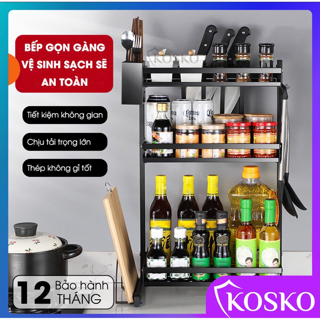 Kệ nhà bếp đa năng Kosko inox 304 kệ để đồ, kệ 2 tầng ,kệ 3 tầng