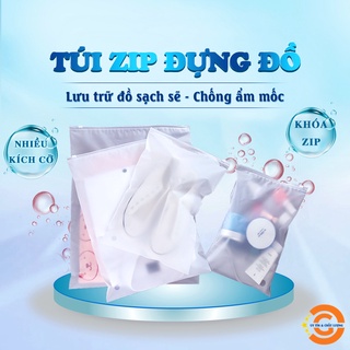 Túi zip đựng quần áo thực phẩm chống ẩm mốc - Túi zip lụa mờ đựng đồ lót phụ kiện cá nhân 5 Size