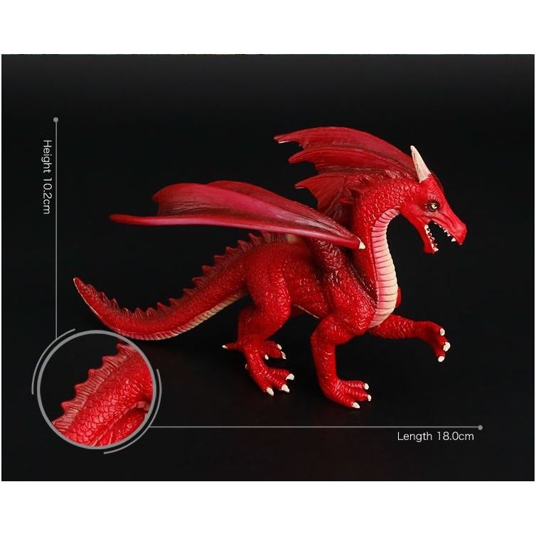 Mô Hình Quái vật Rồng đỏ 18cm⚚ Sinh Vật Thần Thoại ⚚ Warcraft monters ⚚ Eragon ⚚ Red Dragon [Đồ Chơi 24/7]