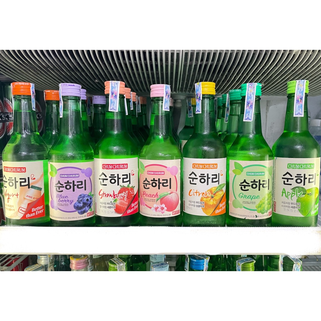 [CHUM CHURUM] SOJU HÀN QUỐC VỊ HOA QUẢ 360ML - [처음 처럼] 순하리 과일맛 360ML