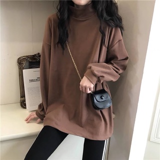 Áo sweater cổ lọ form thụng
