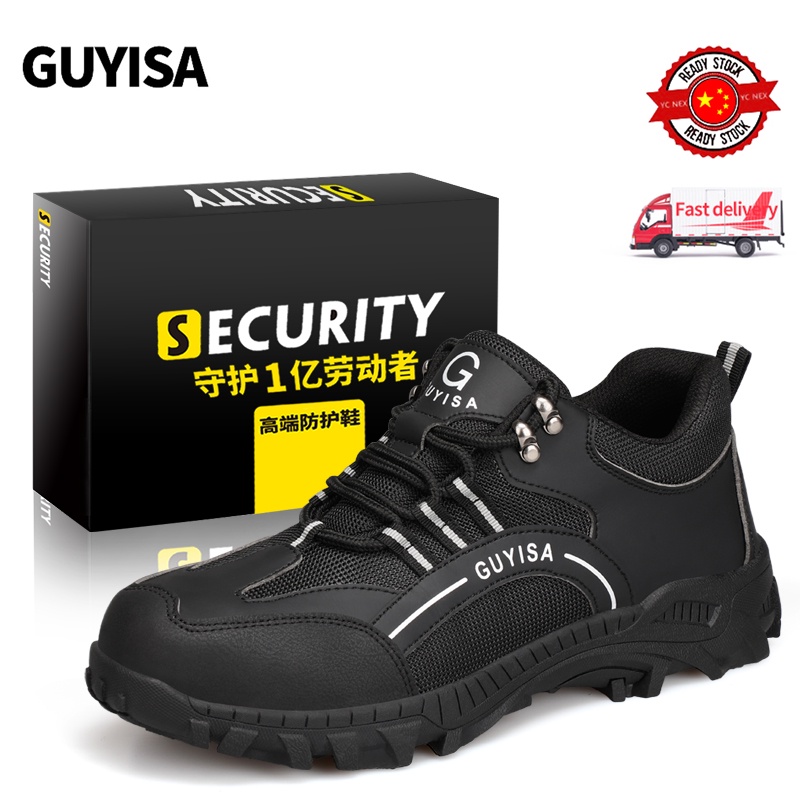 Giày bảo hộ GUYISA thiết kế mũi thép chống đâm thủng chống mòn an toàn cho nam