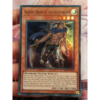Thẻ bài yugioh: raiden, hand of the lightsworn bllr-en042