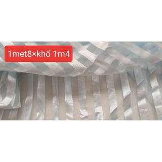Vải von kính sọc, màu xanh da trời ,dài 1m8×1m4(35k)