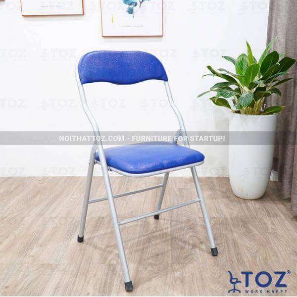 Ghế gấp nhựa văn phòng TOZ chân sơn, ghế gấp nhựa làm việc văn phòng học sinh, sinh viên chính hãng - GG02
