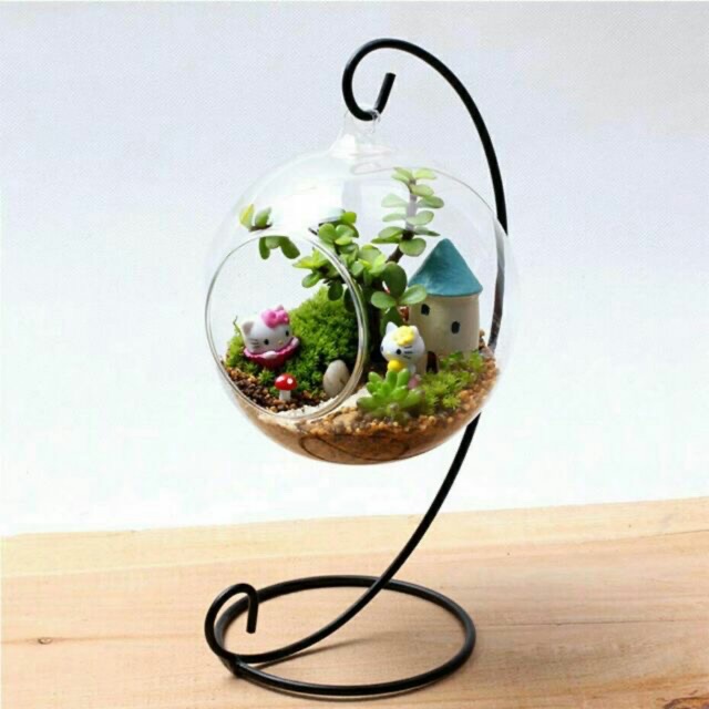 [Freeship 50k] Đế sắt treo quả cầu thuỷ tinh ( gồm chân và quả cầu)