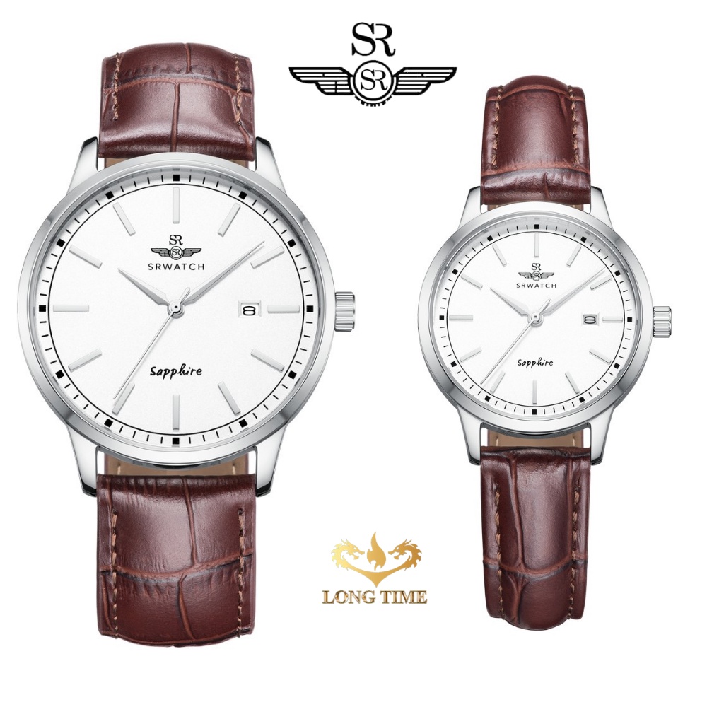 Đồng hồ đôi SRWATCH SL3008.4102CV nữ và SG3008.4102CV nam , mặt kính sapphire , chống trầy , chống nước , bảo hành 1 năm