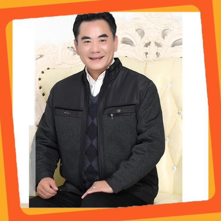 Áo khoác lót lông cho ông già - chữ