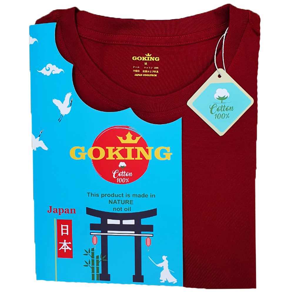 Áo phông nam thoát nhiệt Nhật Bản GOKING, áo thun trơn cao cấp kháng khuẩn, khử mùi, chống tia UV