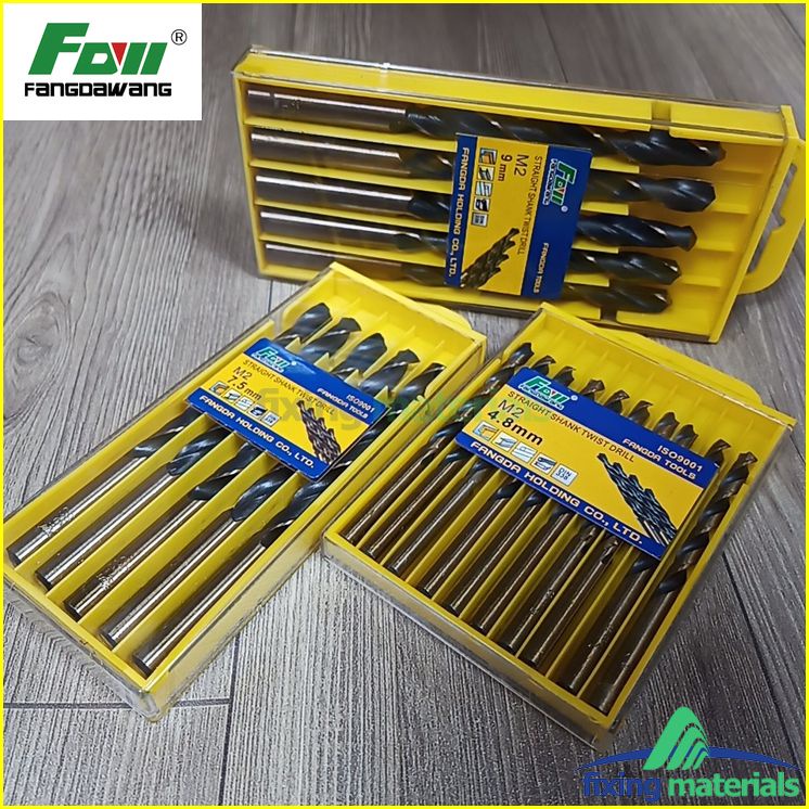 Mũi khoan inox, sắt Fangda M2 (Lẻ 1 mũi, chọn size từ 1.0mm-8.5mm, hàng phổ thông loại tốt)