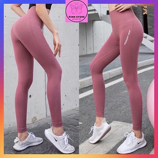 Hàng hịn giá sỉ - Quần tập gym, quần tập yoga nữ cạp cao 15cm Ami dáng legging nâng mông co giãn 4 chiều